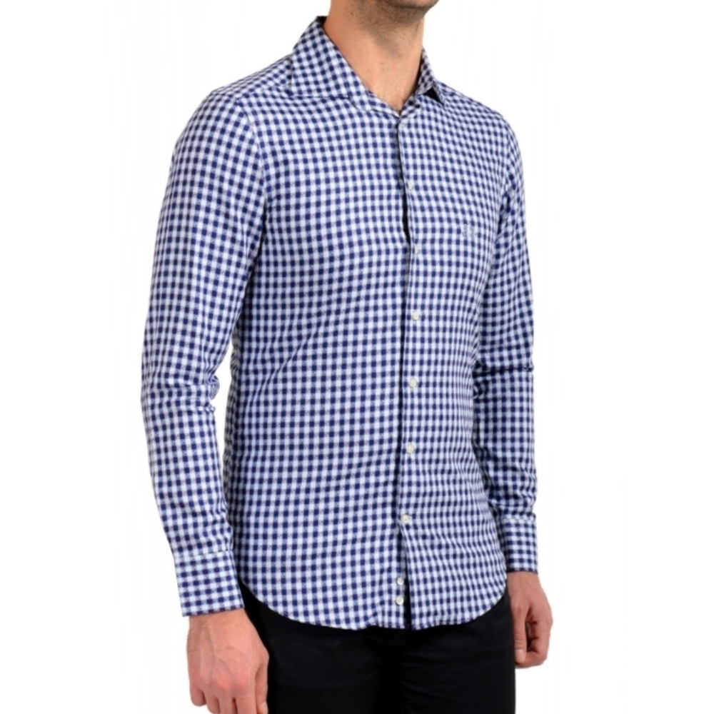 Etro Men's Mercurio Slim Multi-Color Plaid Long Sleeve Dress Shirt